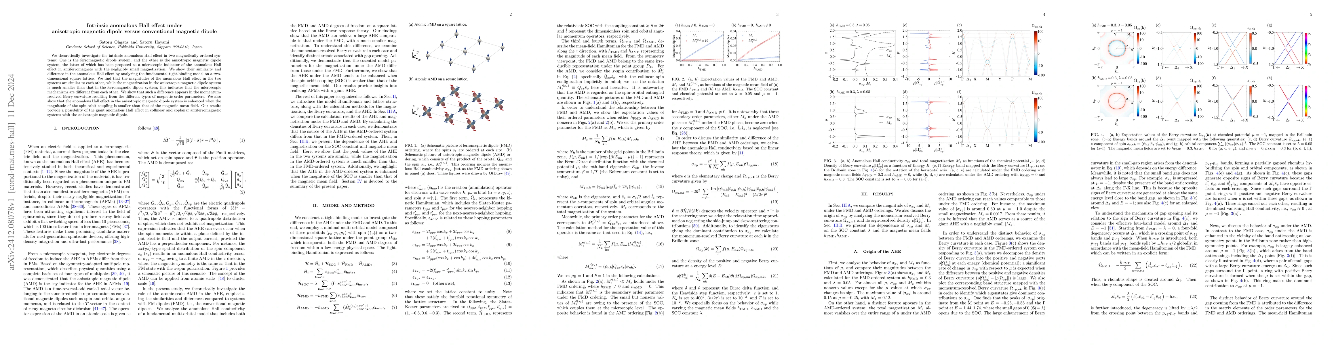 Thumbnail for Intrinsic anomalous Hall effect under anisotropic magnetic dipole versus
  conventional magnetic dipole