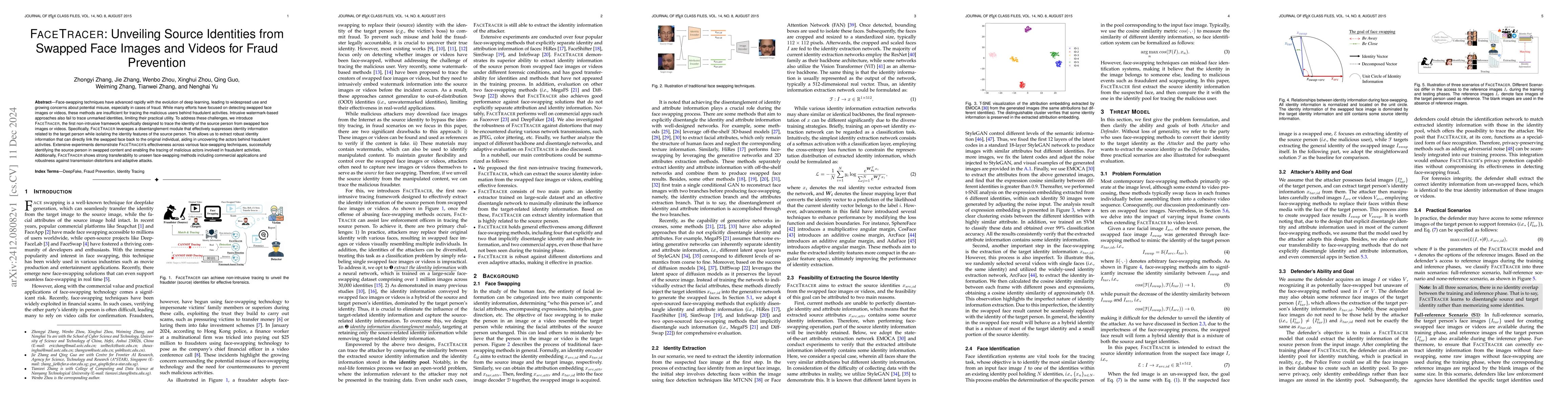 Thumbnail for FaceTracer: Unveiling Source Identities from Swapped Face Images and
  Videos for Fraud Prevention