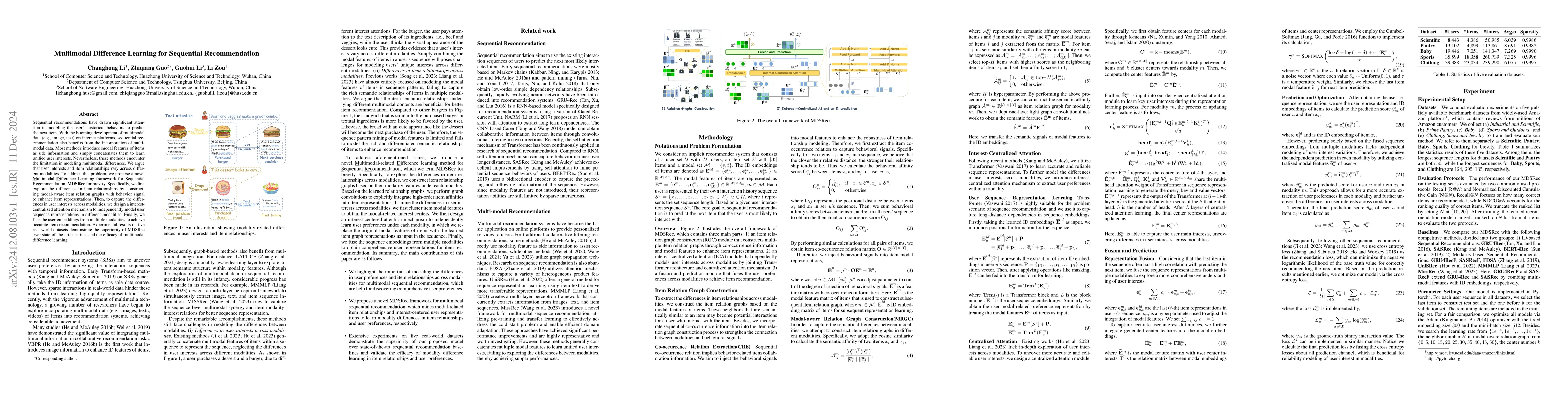 Thumbnail for Multimodal Difference Learning for Sequential Recommendation