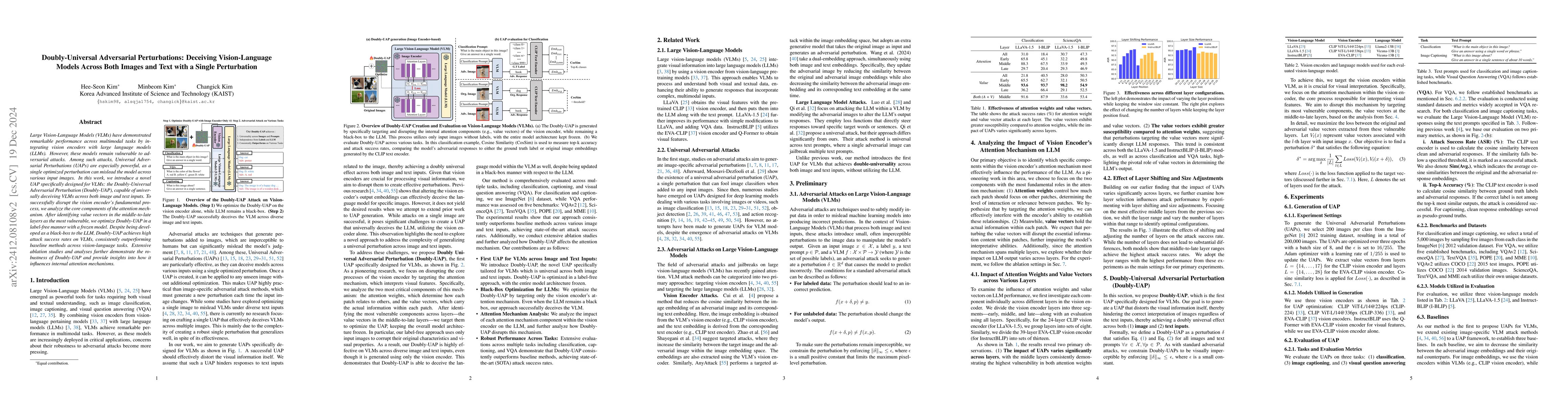 Thumbnail for Doubly-Universal Adversarial Perturbations: Deceiving Vision-Language
  Models Across Both Images and Text with a Single Perturbation