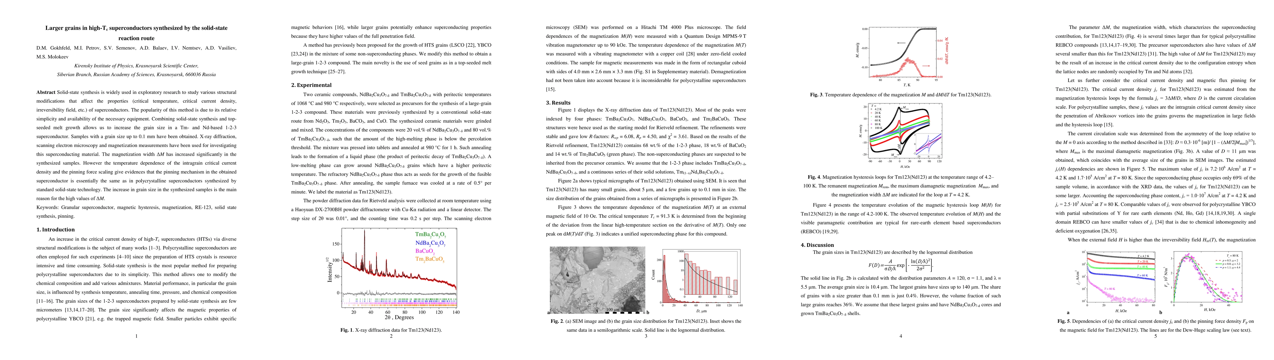 Thumbnail for Larger grains in high-Tc superconductors synthesized by the solid-state
  reaction route