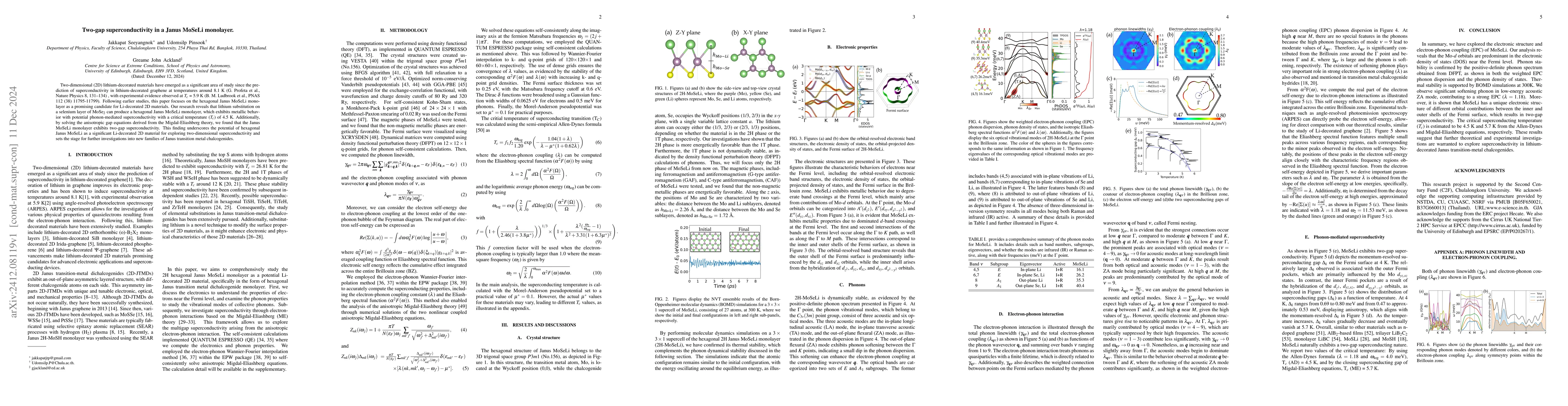 Thumbnail for Two-gap superconductivity in a Janus MoSeLi monolayer