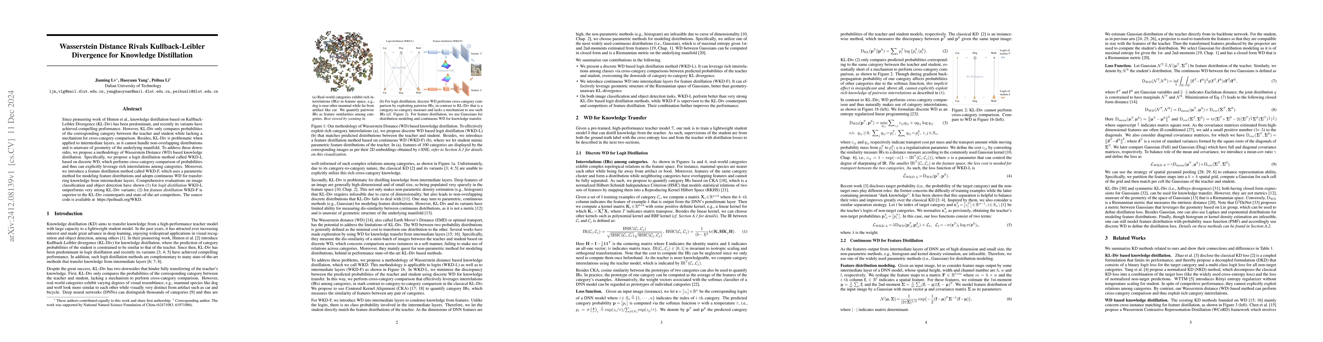 Thumbnail for Wasserstein Distance Rivals Kullback-Leibler Divergence for Knowledge
  Distillation
