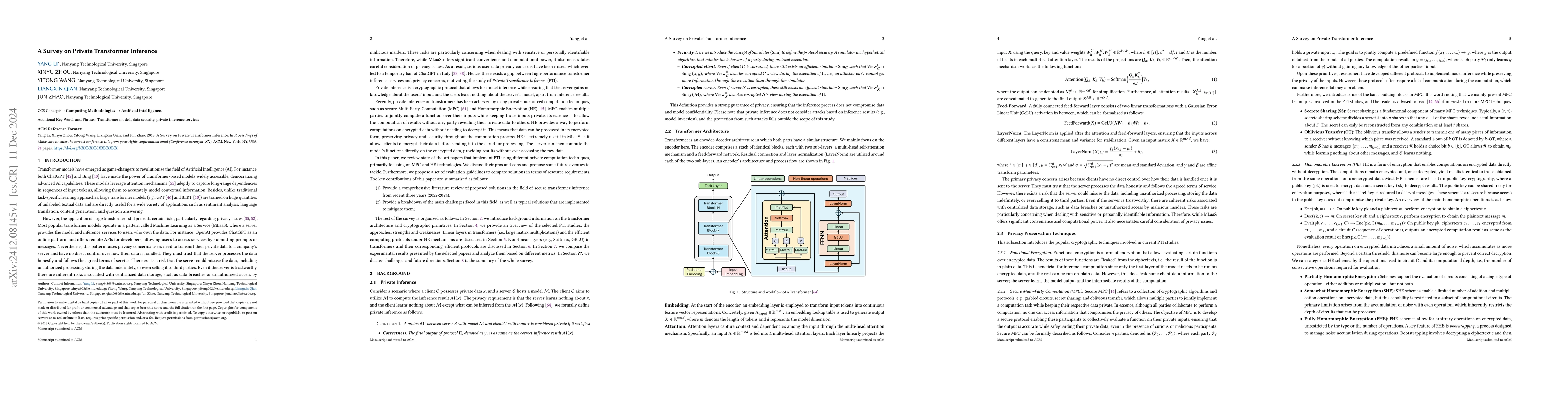Thumbnail for A Survey on Private Transformer Inference