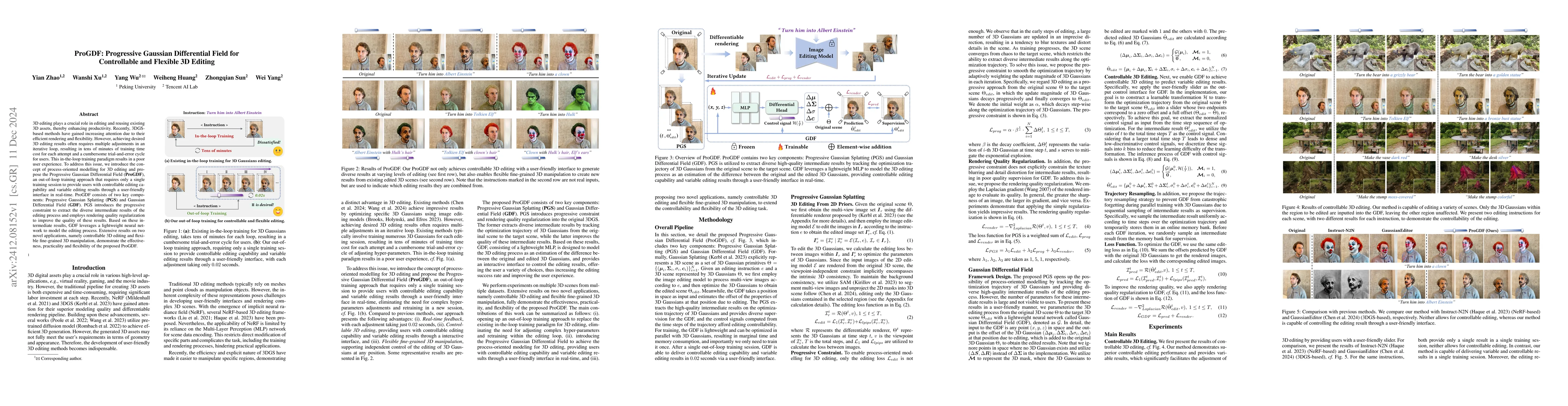 Thumbnail for ProGDF: Progressive Gaussian Differential Field for Controllable and
  Flexible 3D Editing