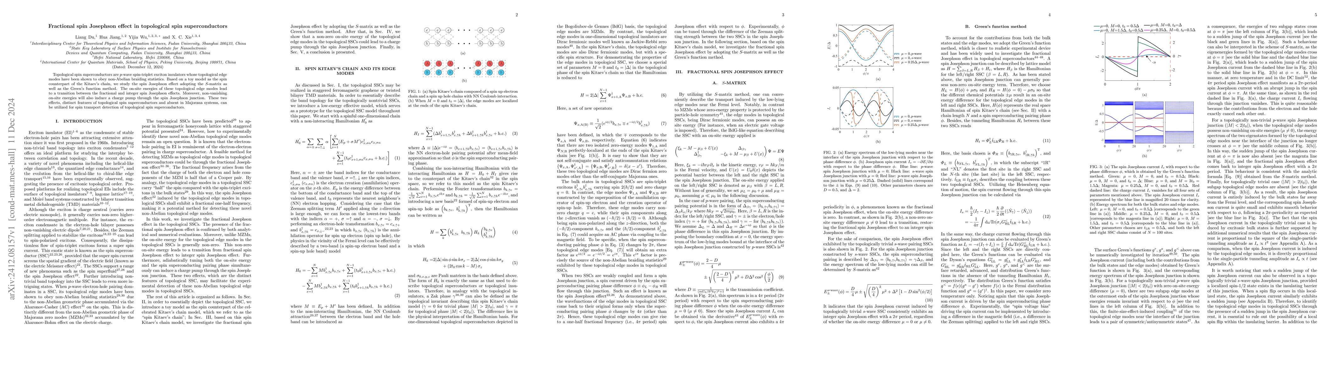 Thumbnail for Fractional spin Josephson effect in topological spin superconductors