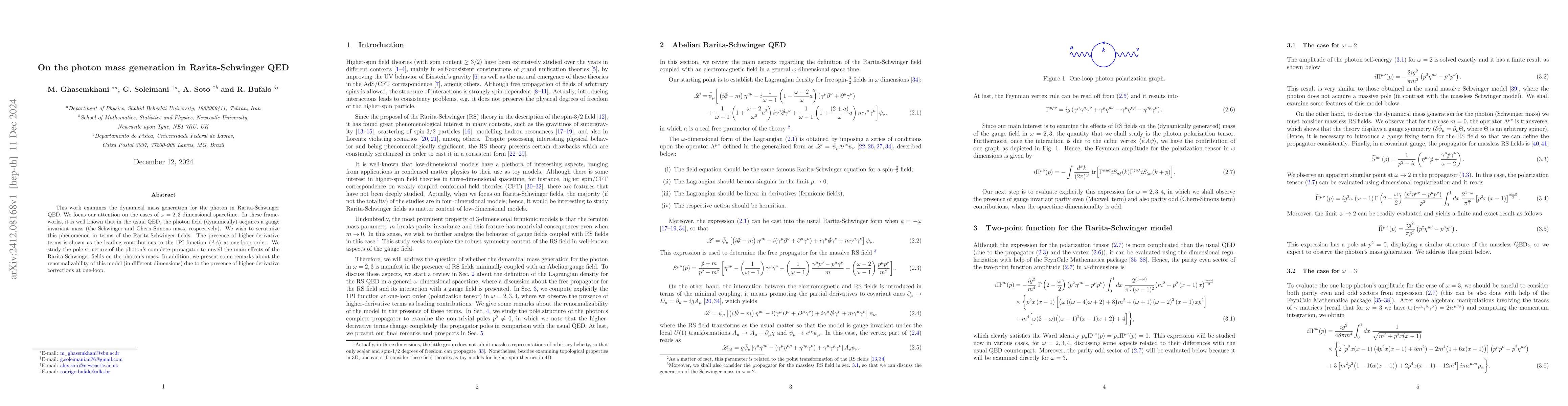 Thumbnail for On the photon mass generation in Rarita-Schwinger QED
