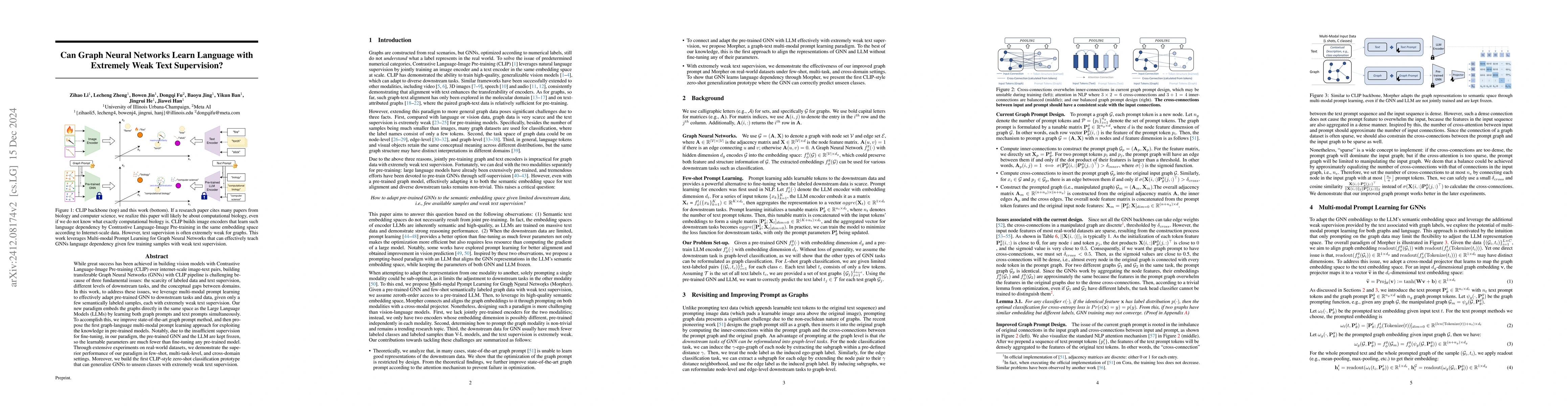 Thumbnail for Can Graph Neural Networks Learn Language with Extremely Weak Text
  Supervision?