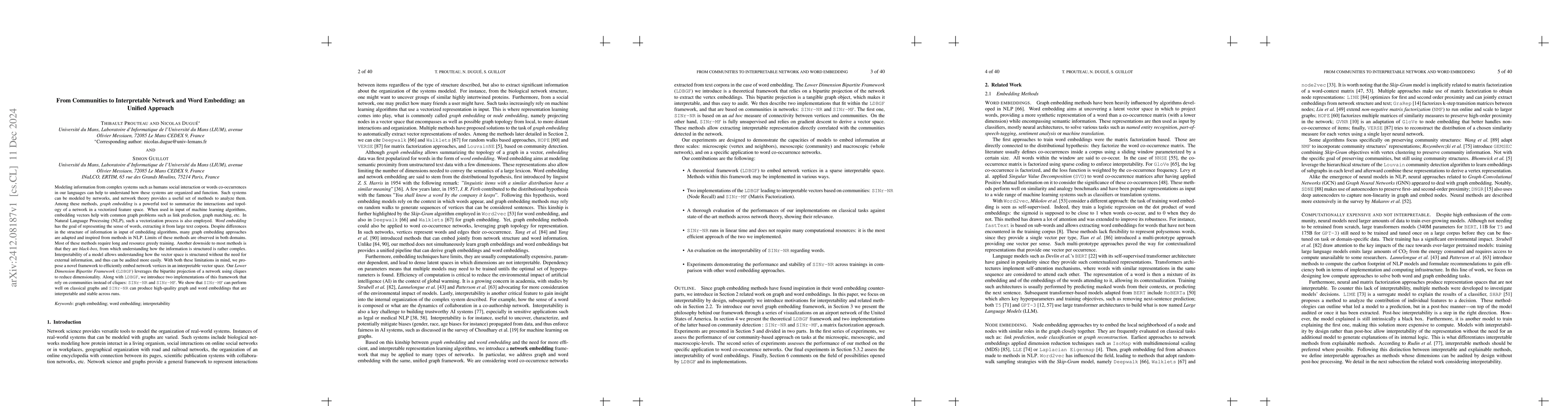 Thumbnail for From communities to interpretable network and word embedding: an unified
  approach