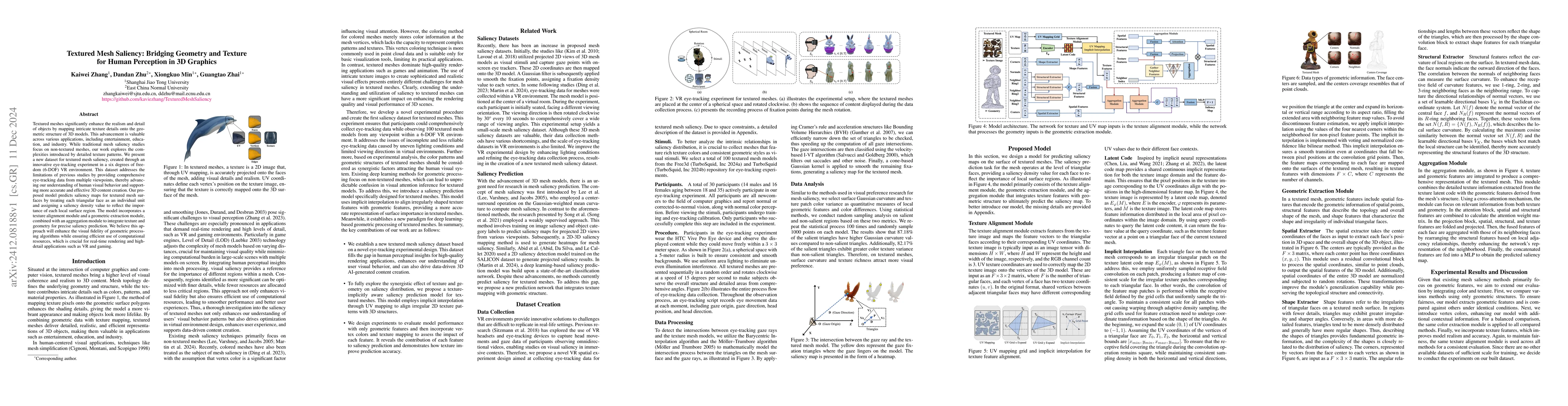 Thumbnail for Textured Mesh Saliency: Bridging Geometry and Texture for Human
  Perception in 3D Graphics