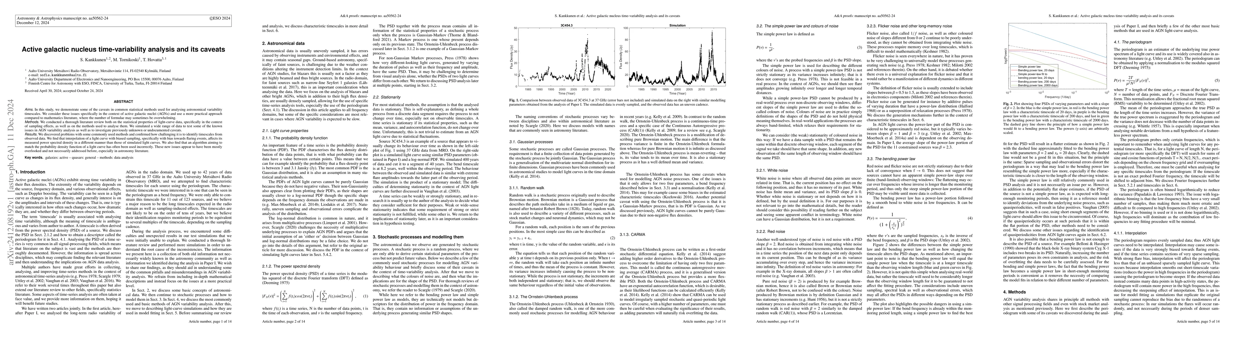 Thumbnail for Active galactic nucleus time-variability analysis and its caveats