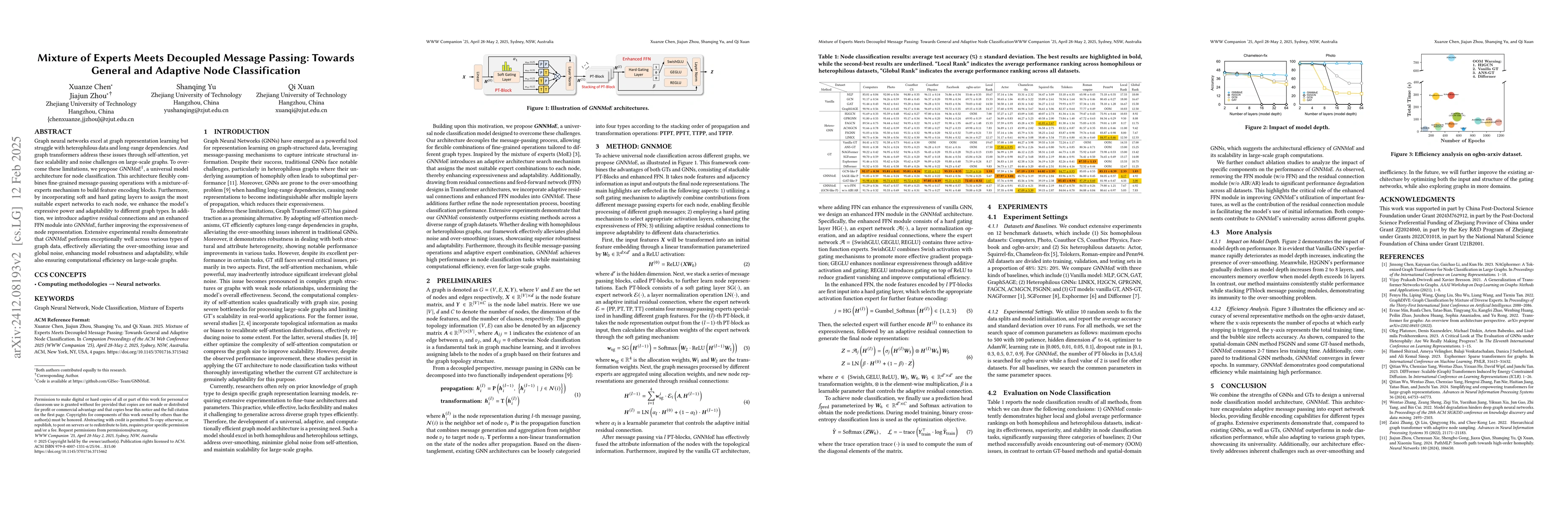 Thumbnail for Mixture of Experts Meets Decoupled Message Passing: Towards General and
  Adaptive Node Classification