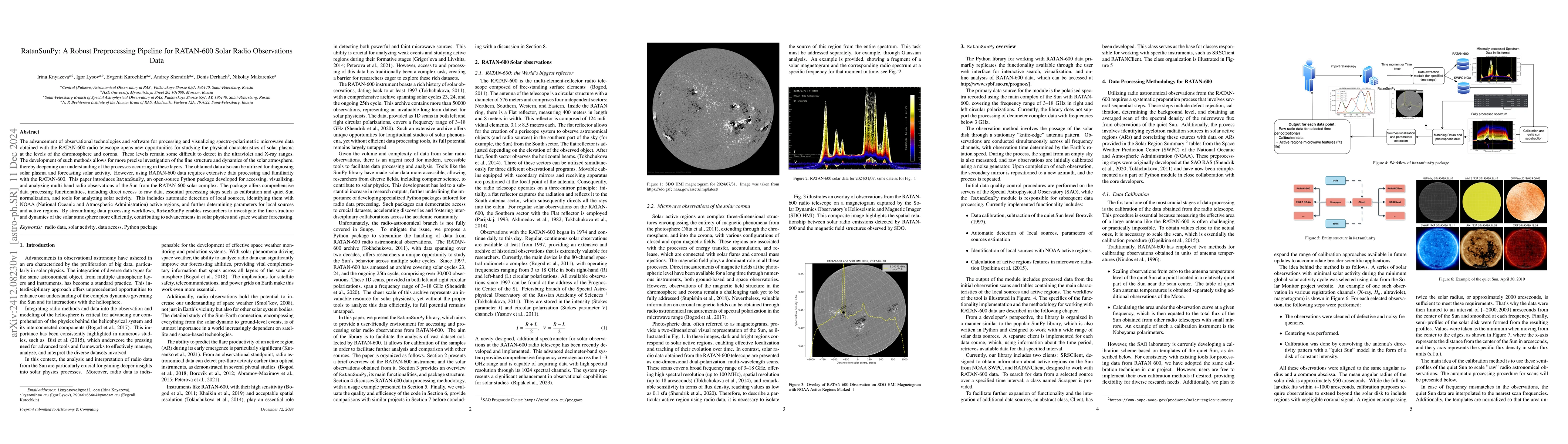 Thumbnail for RatanSunPy: A robust preprocessing pipeline for RATAN-600 solar radio
  observations data