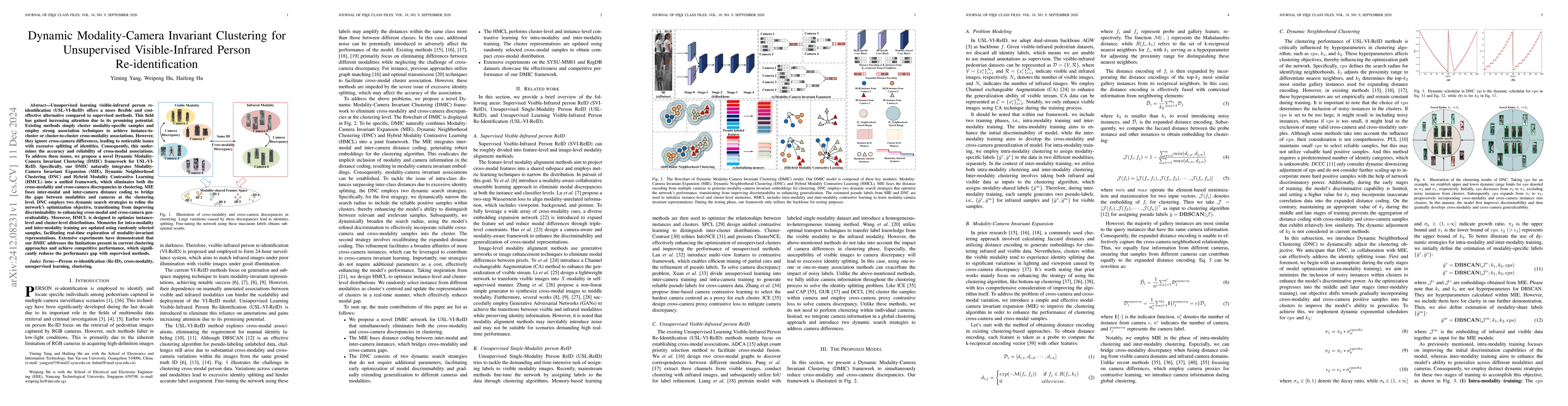 Thumbnail for Dynamic Modality-Camera Invariant Clustering for Unsupervised
  Visible-Infrared Person Re-identification