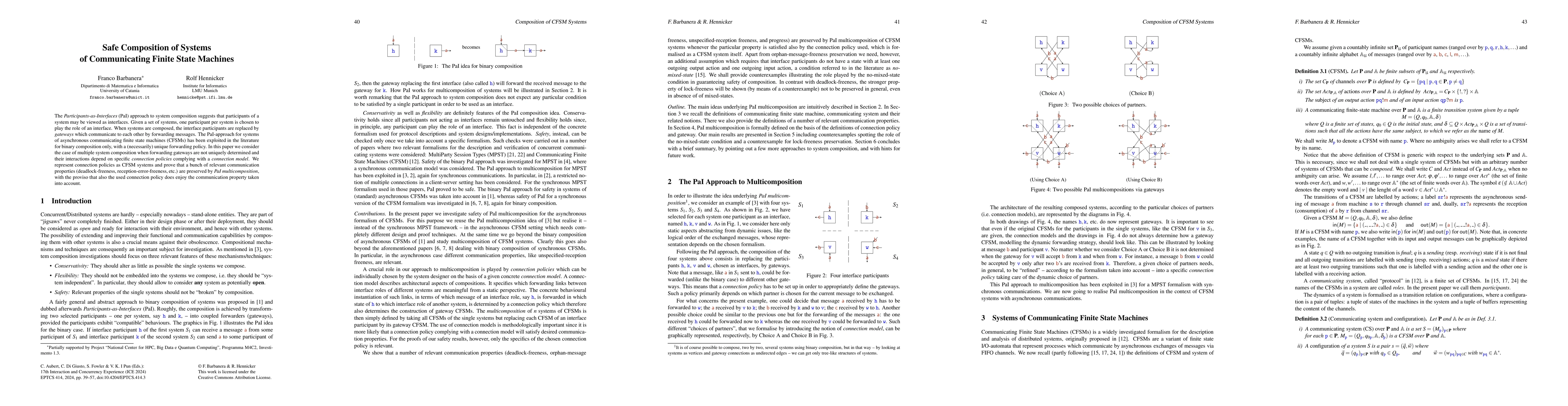 Thumbnail for Safe Composition of Systems of Communicating Finite State Machines