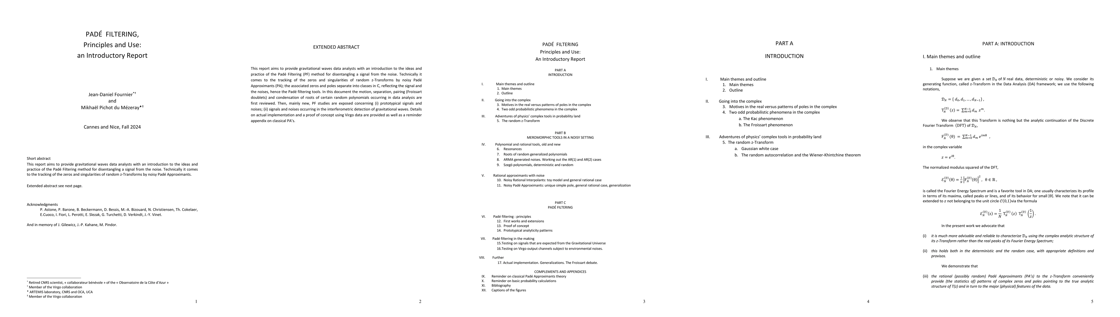 Thumbnail for PADÉ FILTERING, Principles and Use: an Introductory Report
