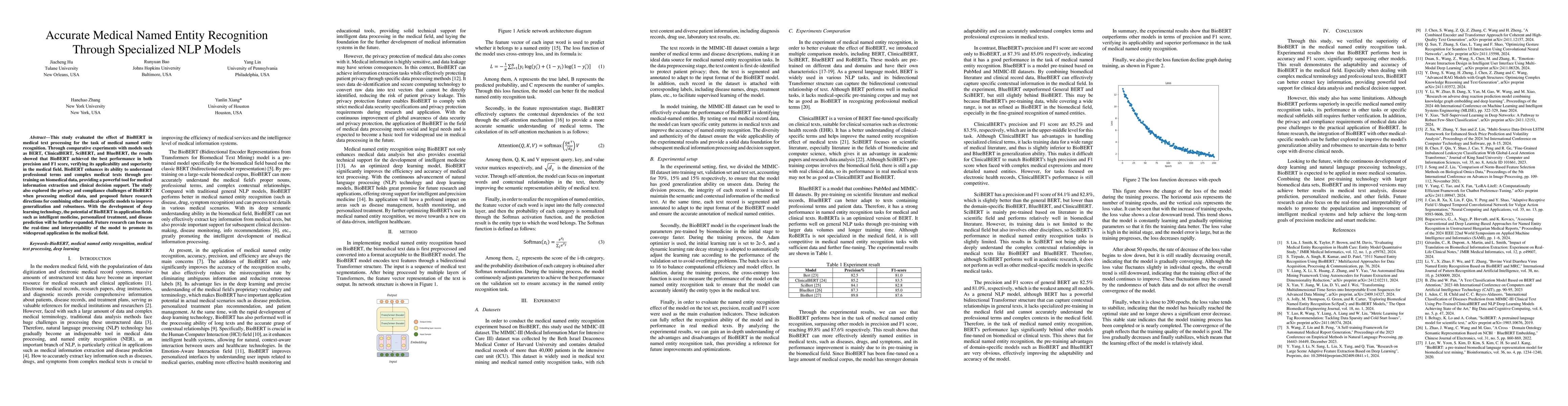 Thumbnail for Accurate Medical Named Entity Recognition Through Specialized NLP Models