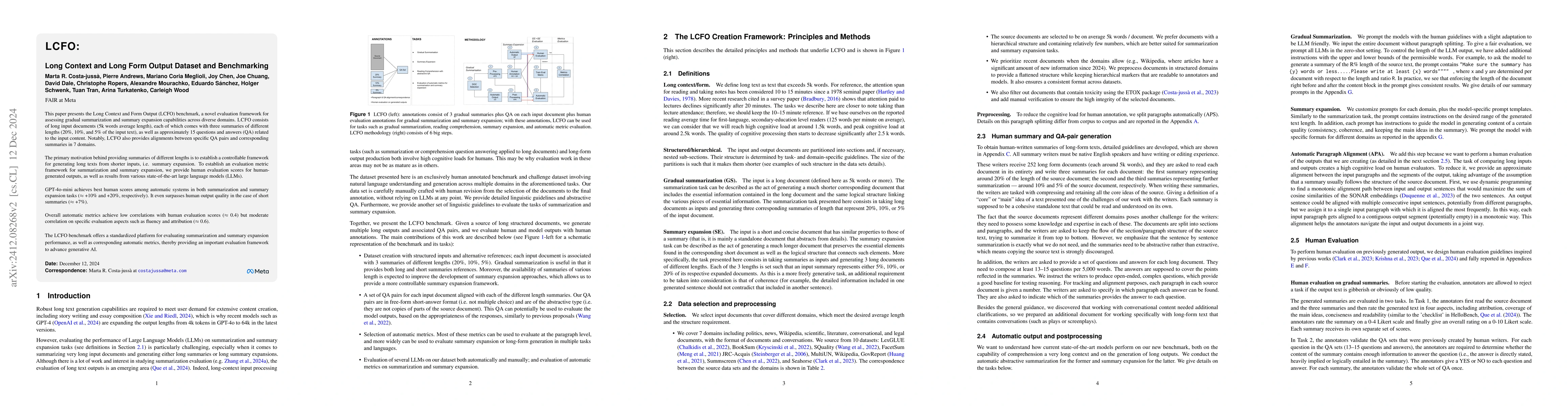 Thumbnail for LCFO: Long Context and Long Form Output Dataset and Benchmarking