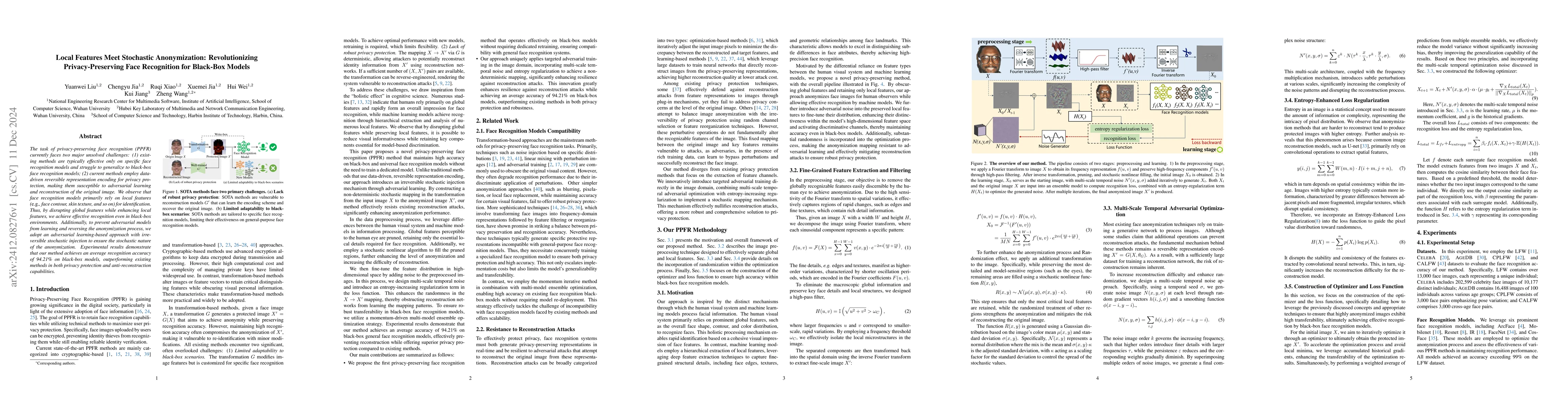 Thumbnail for Local Features Meet Stochastic Anonymization: Revolutionizing
  Privacy-Preserving Face Recognition for Black-Box Models