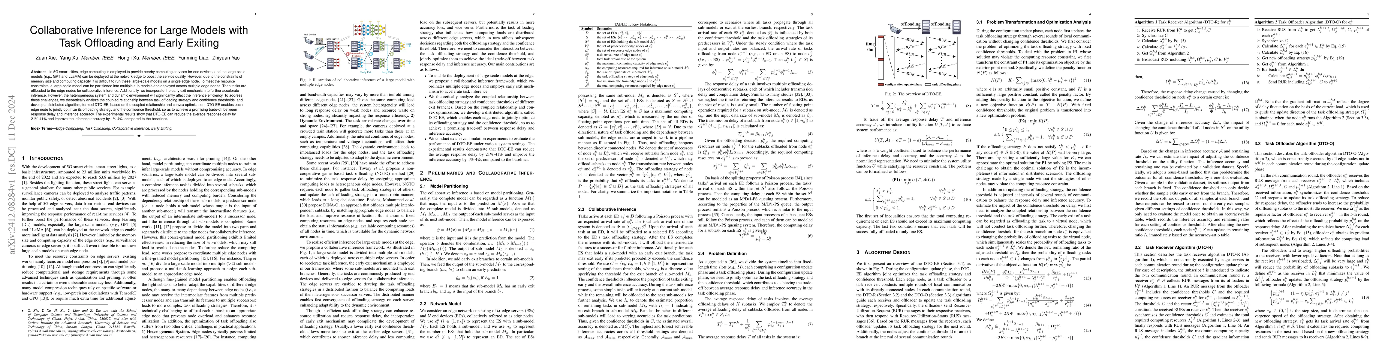 Thumbnail for Collaborative Inference for Large Models with Task Offloading and Early
  Exiting