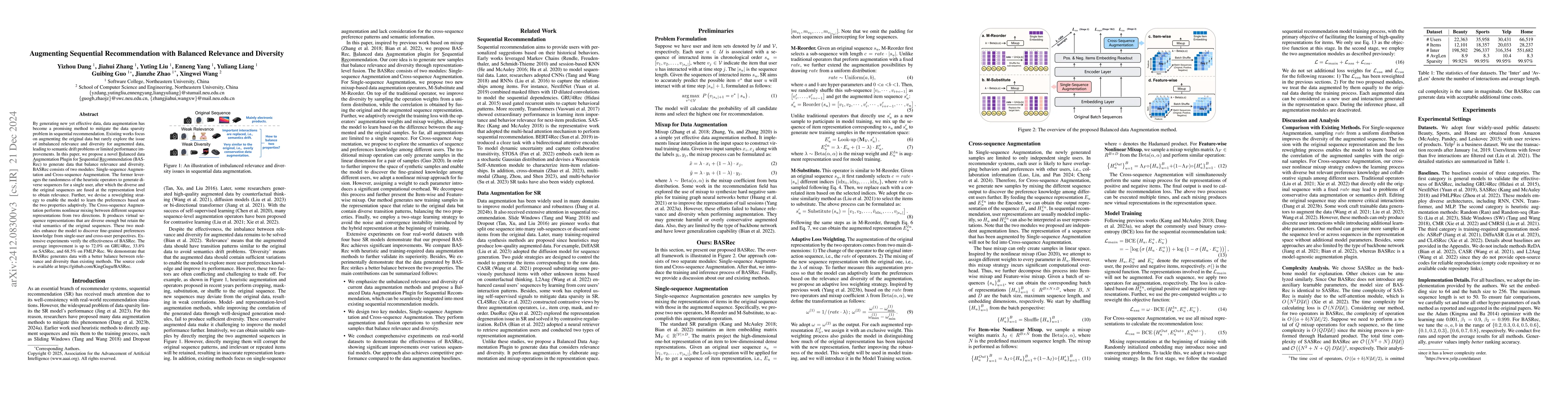 Thumbnail for Augmenting Sequential Recommendation with Balanced Relevance and
  Diversity