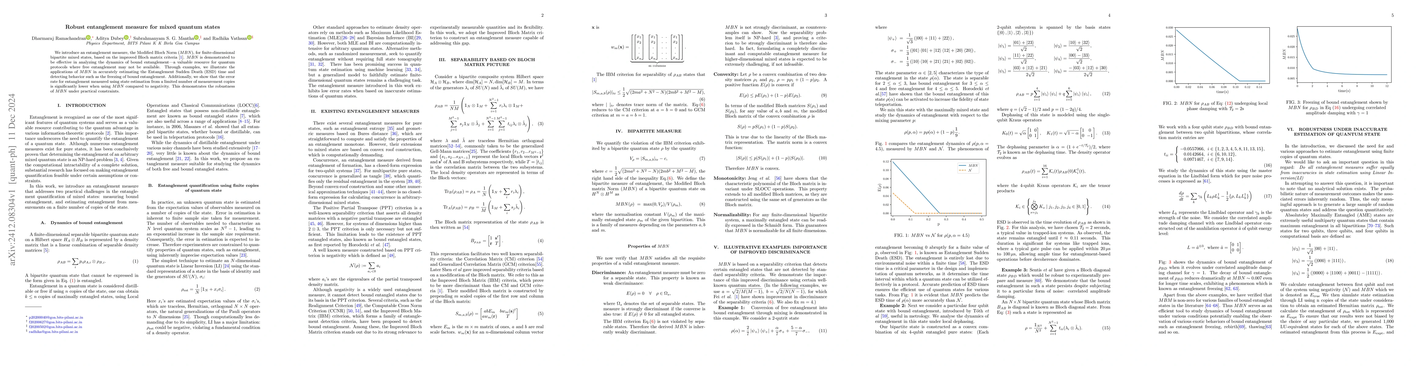 Thumbnail for Robust entanglement measure for mixed quantum states