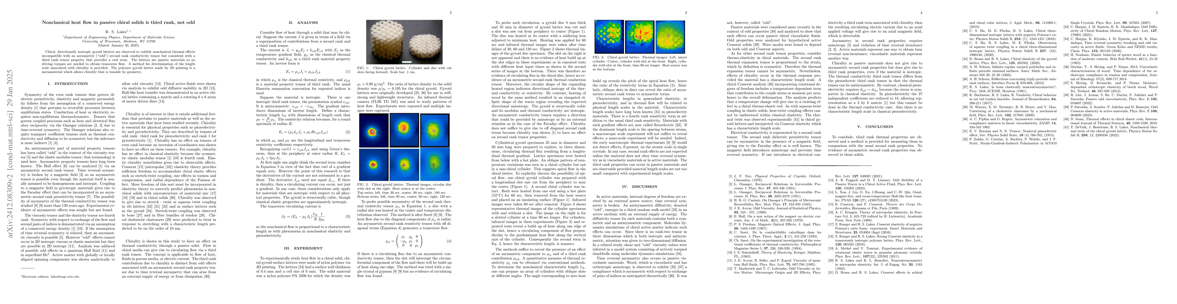 Thumbnail for Nonclassical heat flow in passive chiral solids is third rank, not odd