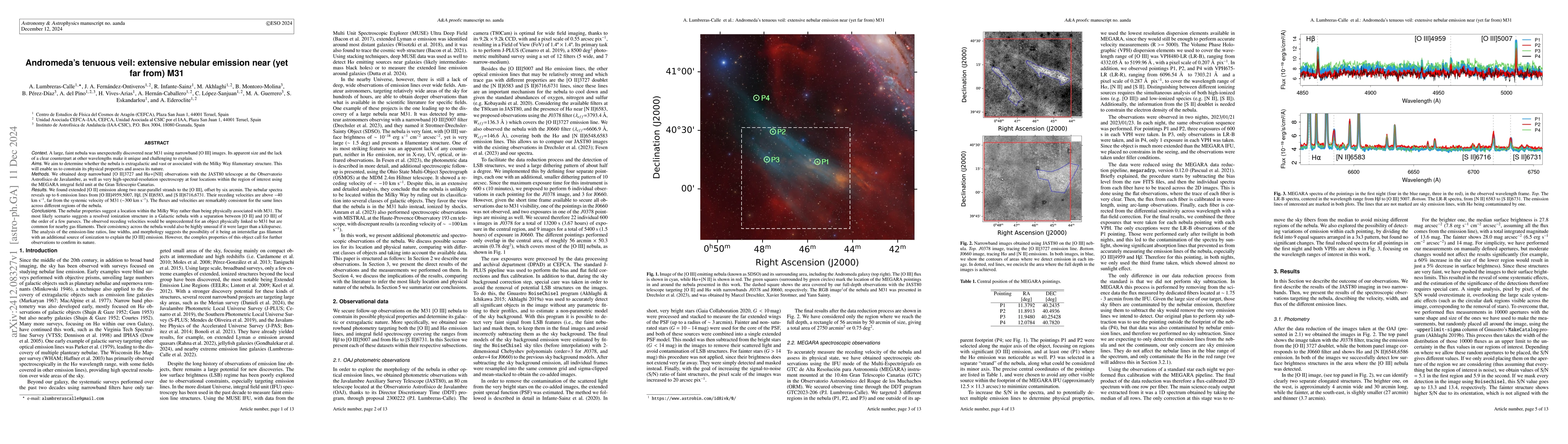 Thumbnail for Andromeda's tenuous veil: extensive nebular emission near (yet far from)
  M31