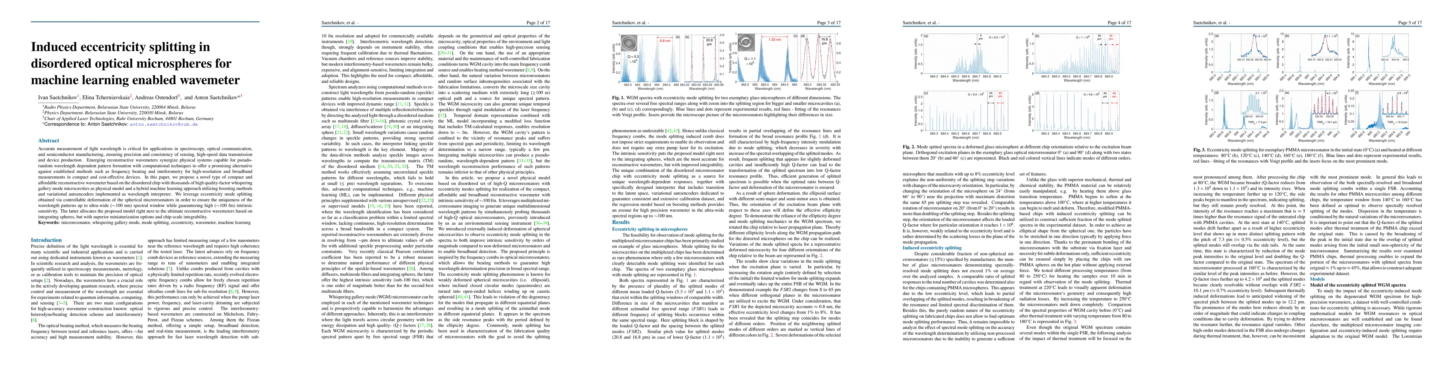 Thumbnail for Induced eccentricity splitting in disordered optical microspheres for
  machine learning enabled wavemeter