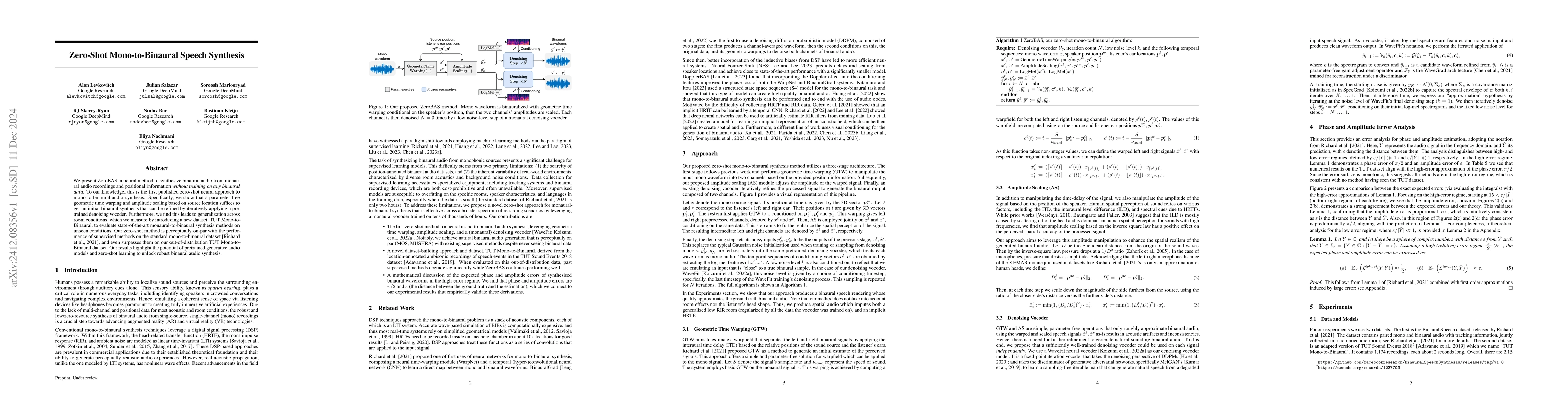 Thumbnail for Zero-Shot Mono-to-Binaural Speech Synthesis