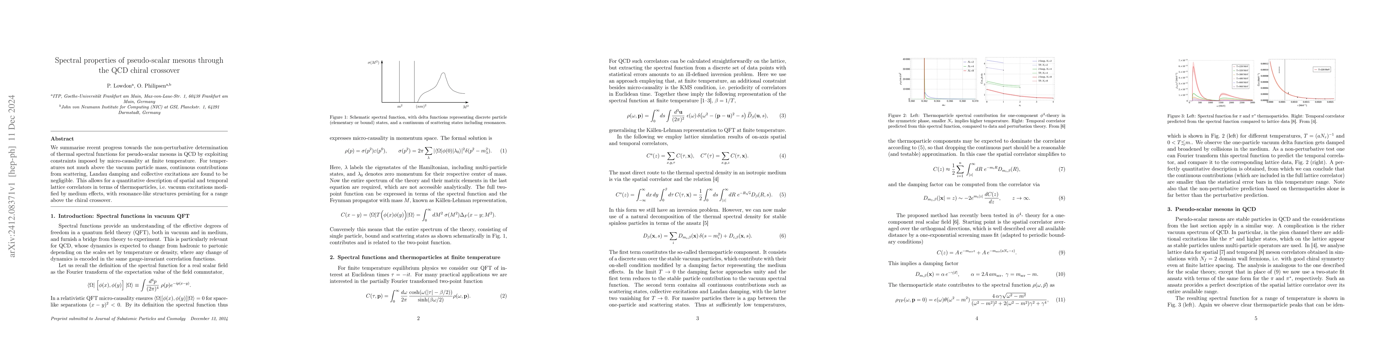 Thumbnail for Spectral properties of pseudo-scalar mesons through the QCD chiral
  crossover