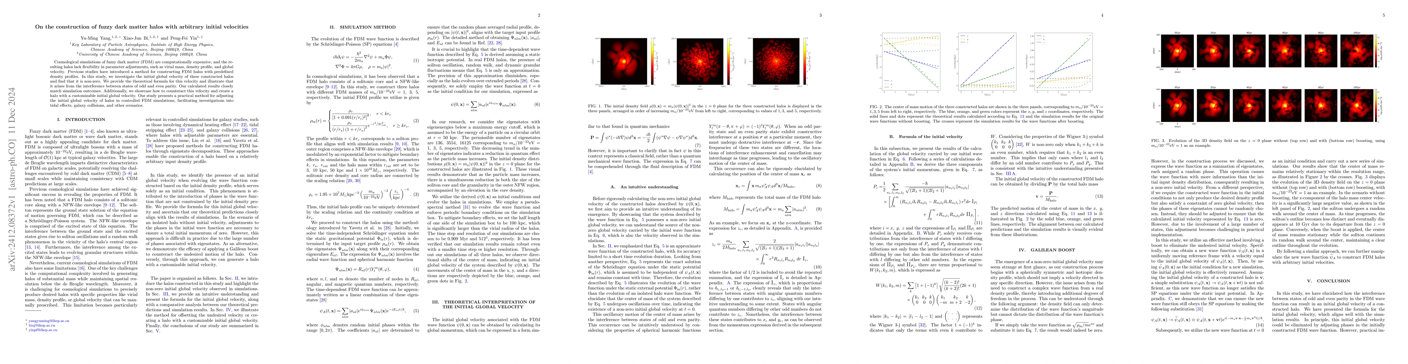 Thumbnail for On the construction of fuzzy dark matter halos with arbitrary initial
  velocities