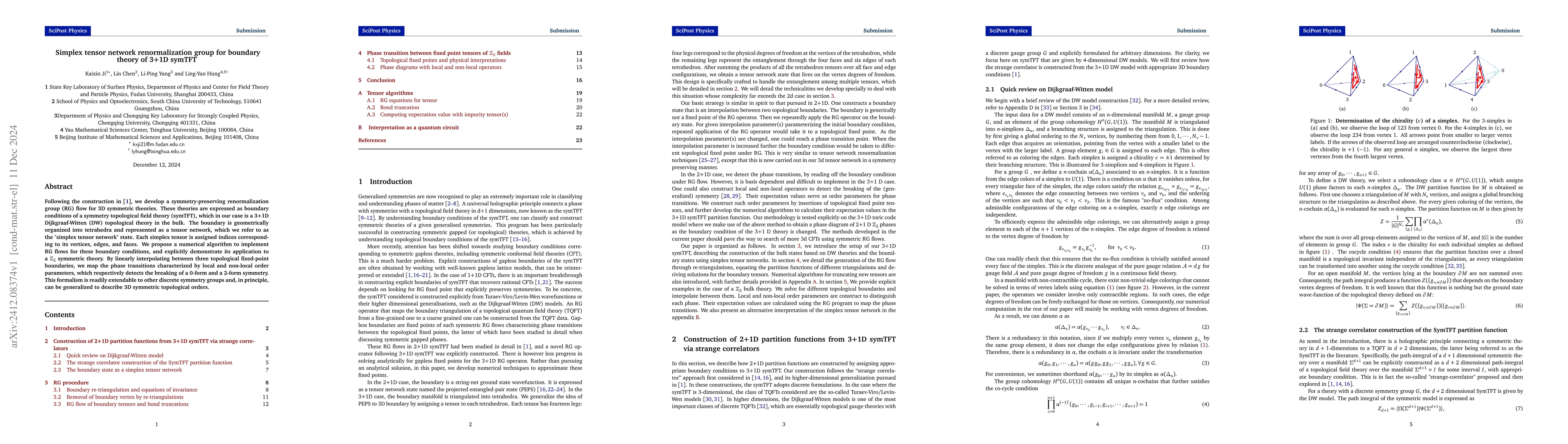 Thumbnail for Simplex tensor network renormalization group for boundary theory of 3+1D
  symTFT