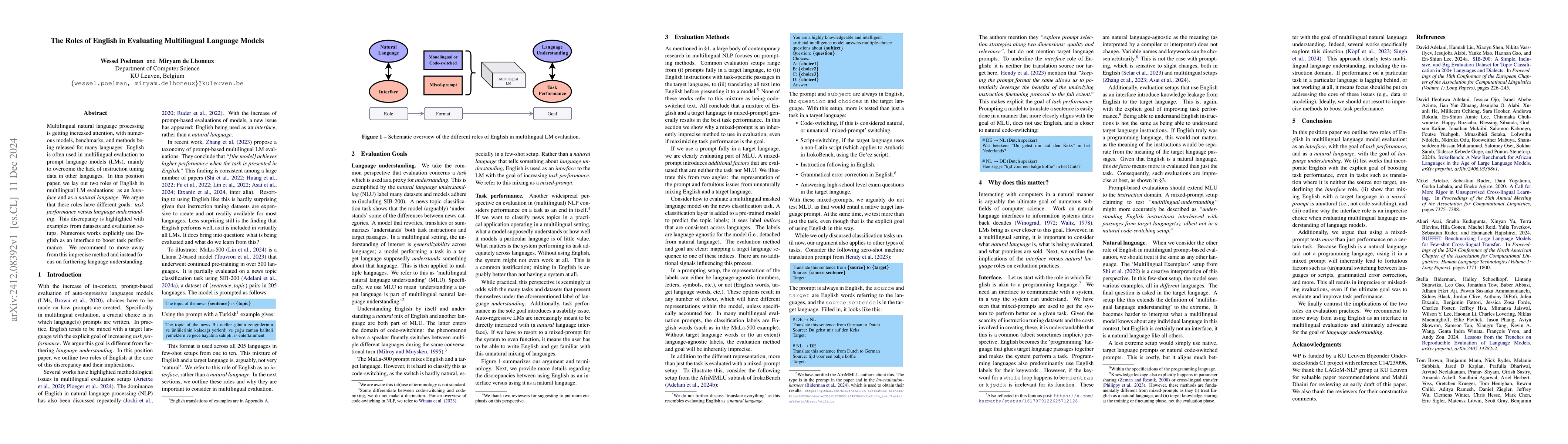 Thumbnail for The Roles of English in Evaluating Multilingual Language Models