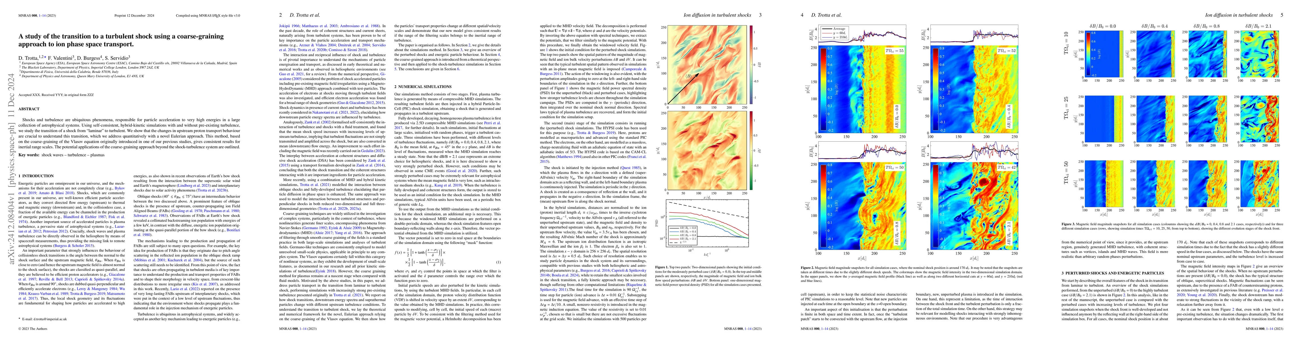 Thumbnail for A study of the transition to a turbulent shock using a coarse-graining
  approach to ion phase space transport