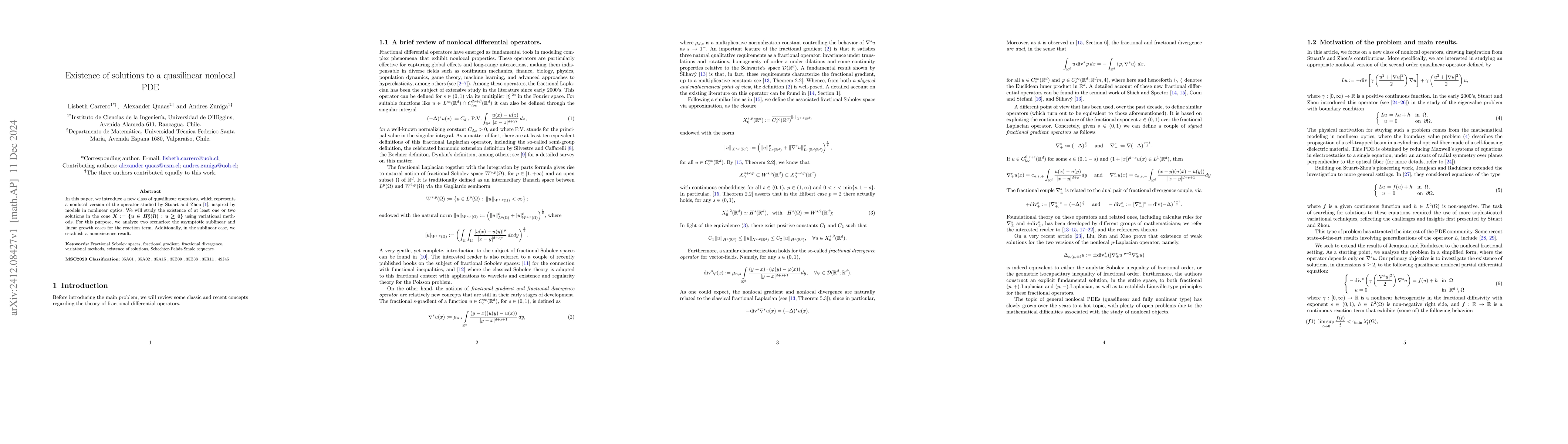 Thumbnail for Existence of solutions to a quasilinear nonlocal PDE