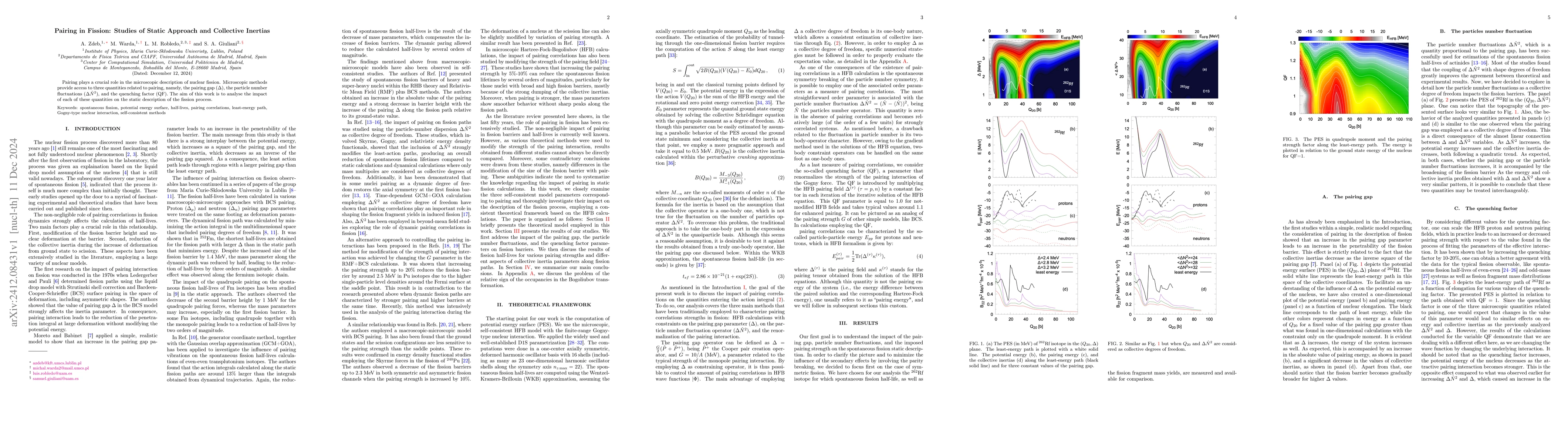 Thumbnail for Pairing in Fission: Studies of Static Approach and Collective Inertias
