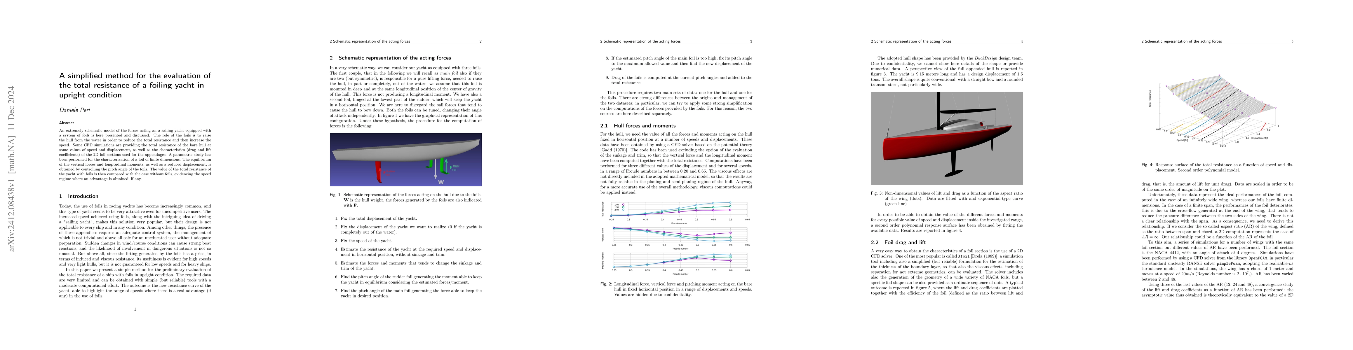 Thumbnail for A simplified method for the evaluation of the total resistance of a
  foiling yacht in upright condition