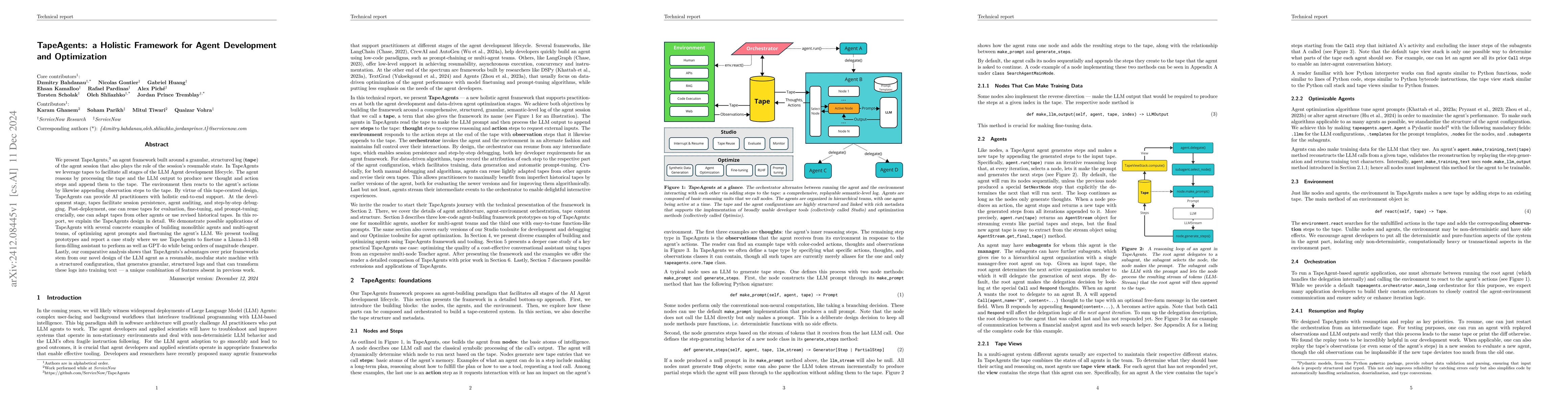 Thumbnail for TapeAgents: a Holistic Framework for Agent Development and Optimization