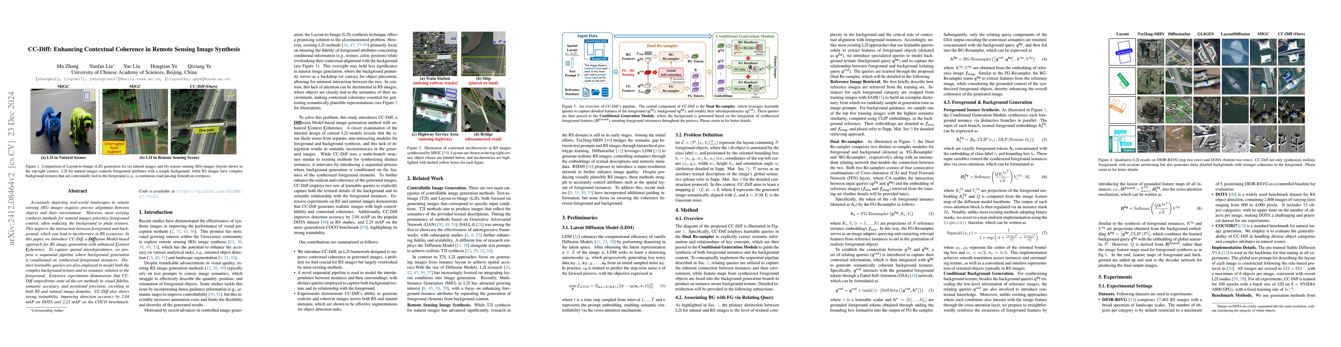 Thumbnail for CC-Diff: Enhancing Contextual Coherence in Remote Sensing Image
  Synthesis