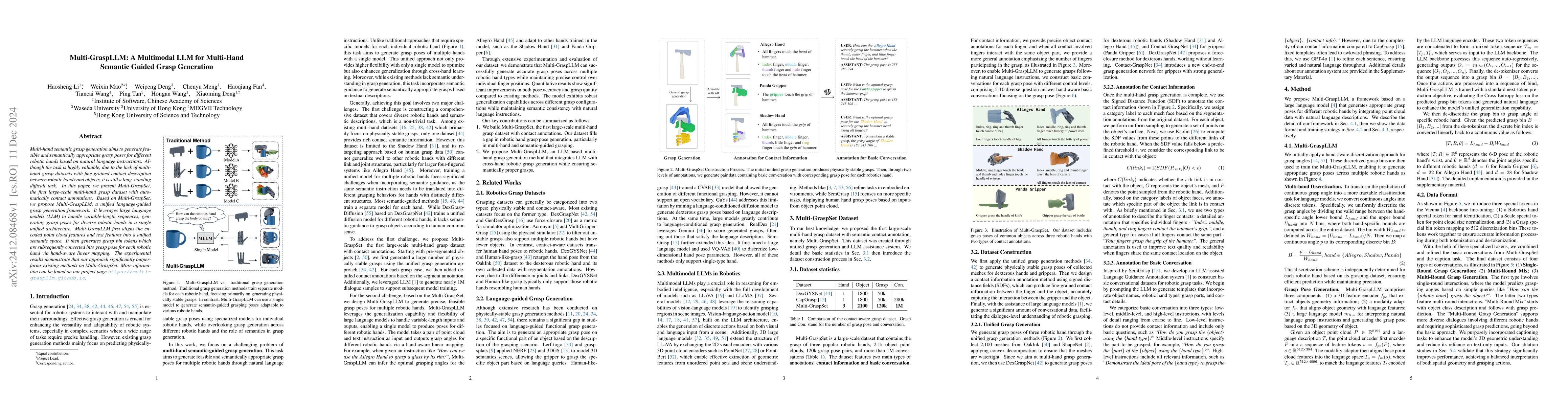 Thumbnail for Multi-GraspLLM: A Multimodal LLM for Multi-Hand Semantic Guided Grasp
  Generation