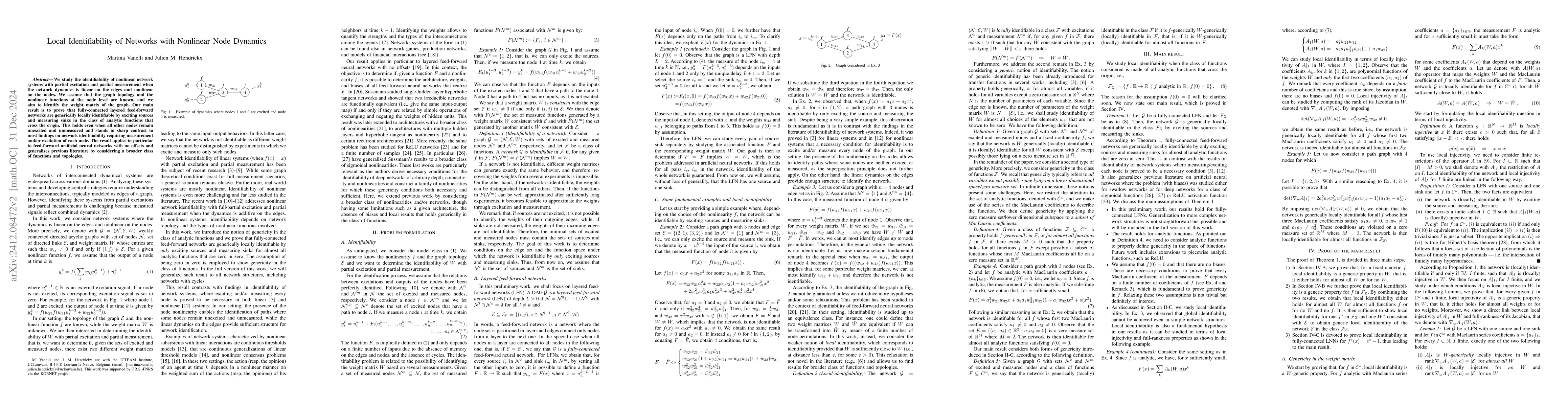 Thumbnail for Local Identifiability of Networks with Nonlinear Node Dynamics