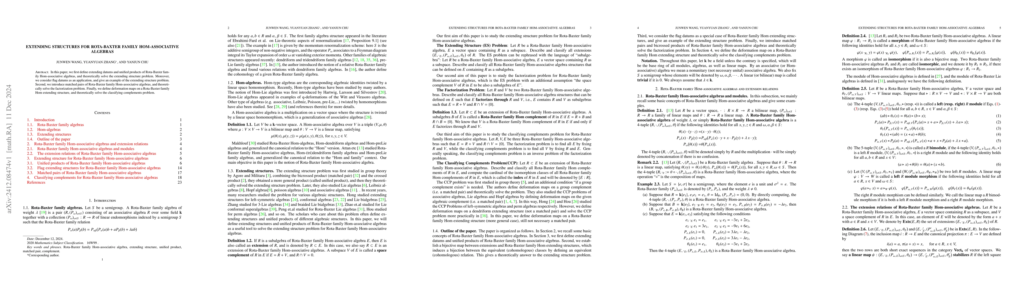 Thumbnail for Extending Structures for Rota-Baxter family Hom-associative Algebras