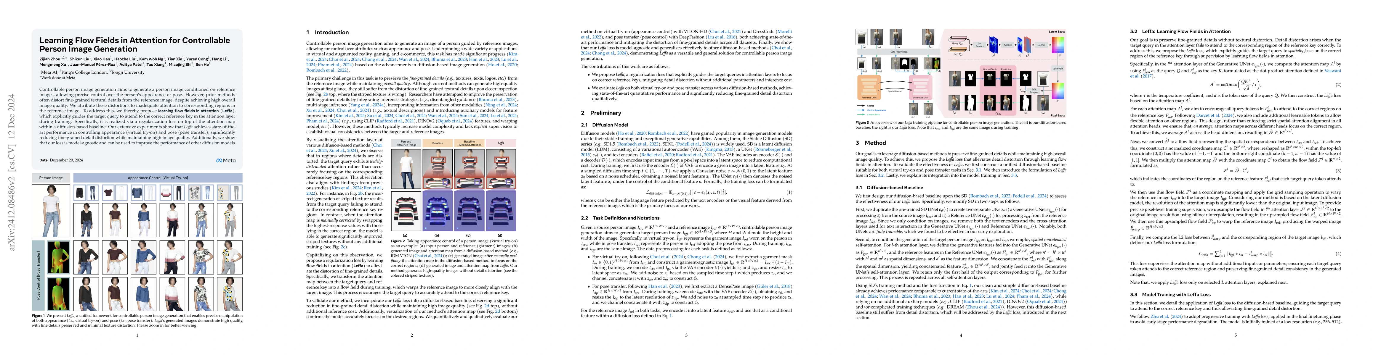 Thumbnail for Learning Flow Fields in Attention for Controllable Person Image
  Generation