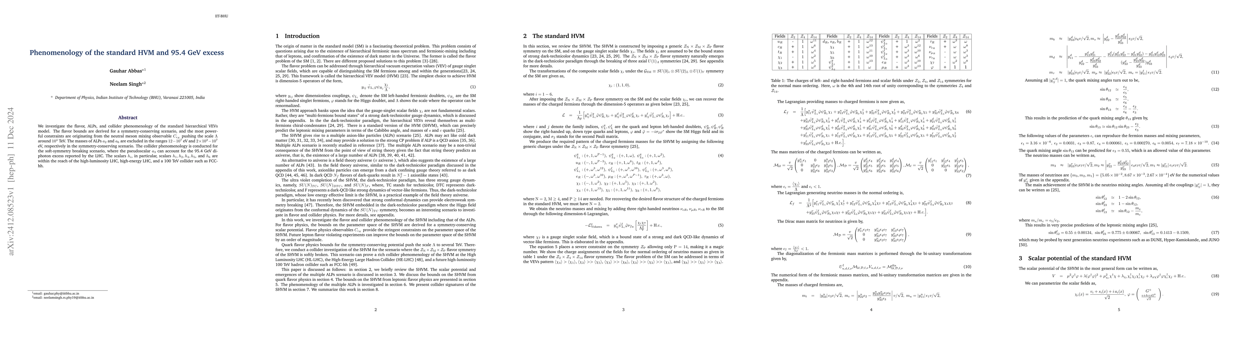 Thumbnail for Phenomenology of the standard HVM and 95.4 GeV excess