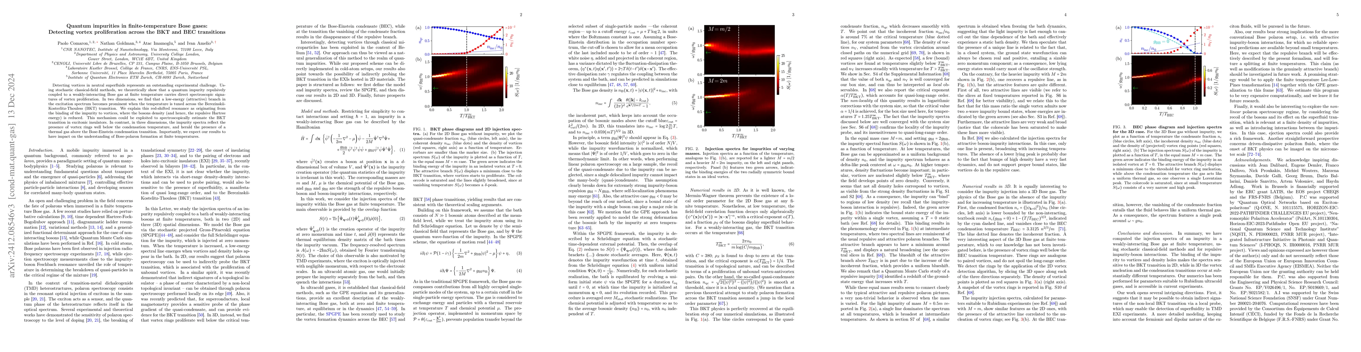 Thumbnail for Quantum impurities in finite-temperature Bose gases: Detecting vortex
  proliferation across the BKT and BEC transitions
