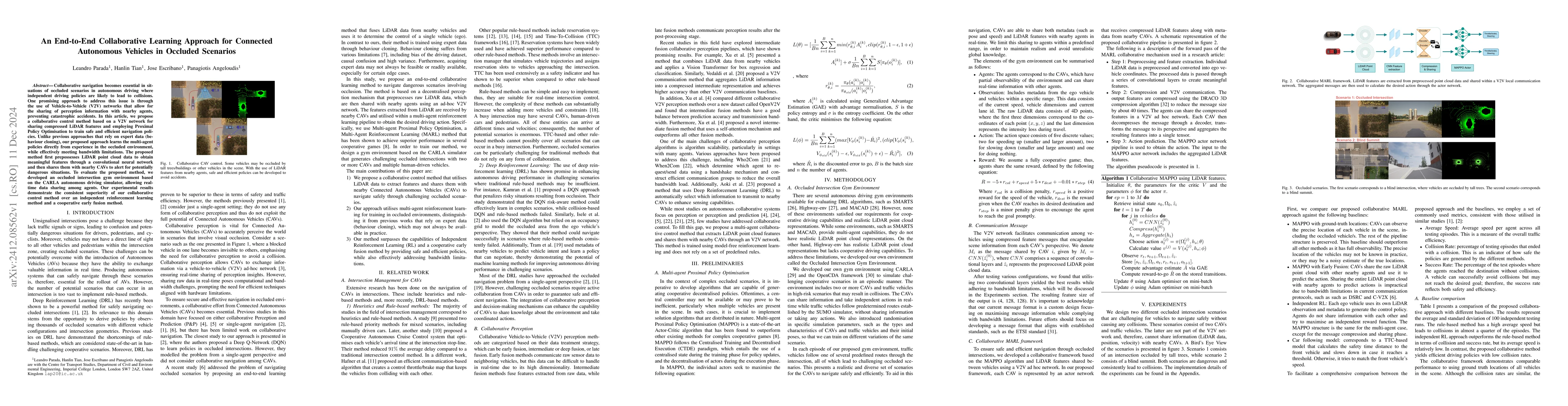 Thumbnail for An End-to-End Collaborative Learning Approach for Connected Autonomous
  Vehicles in Occluded Scenarios