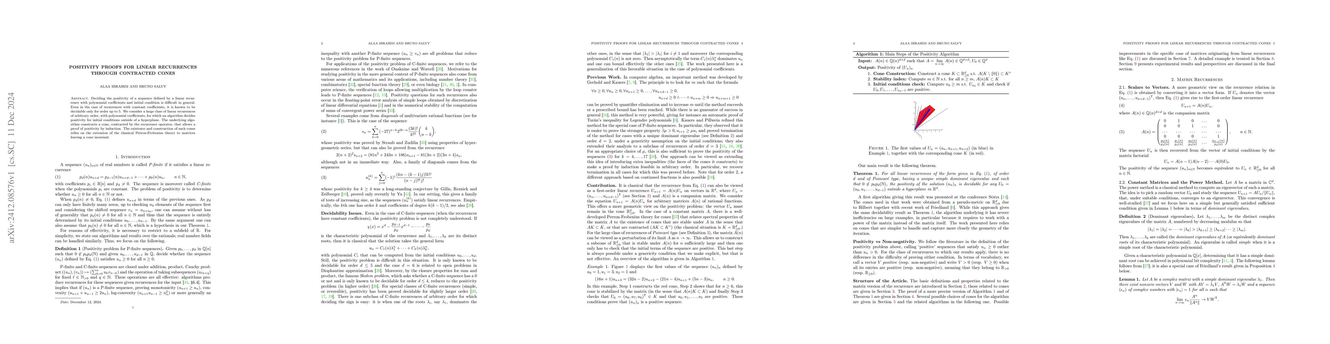 Thumbnail for Positivity Proofs for Linear Recurrences through Contracted Cones