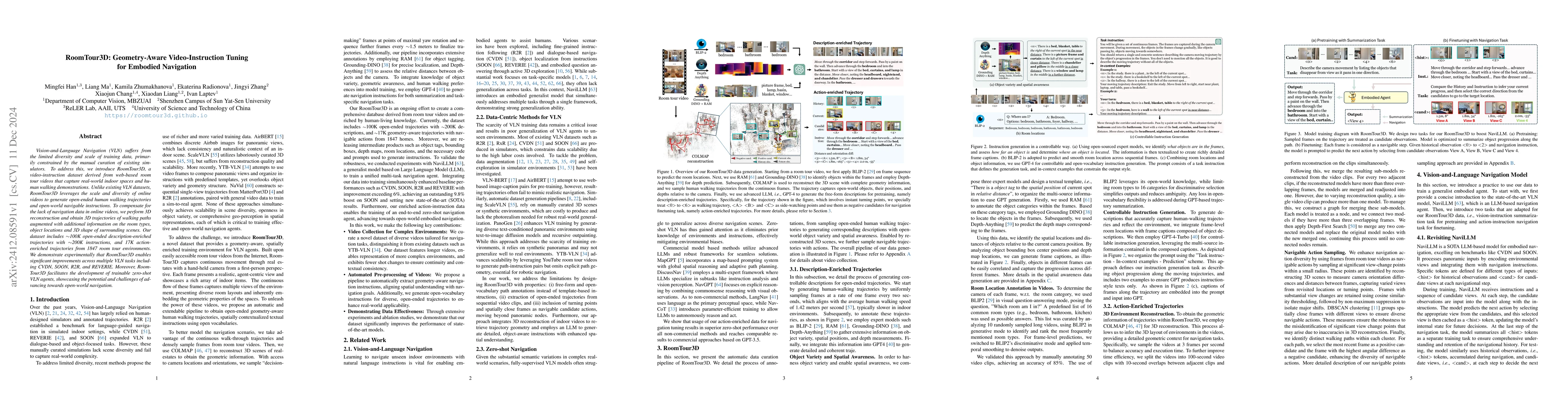 Thumbnail for RoomTour3D: Geometry-Aware Video-Instruction Tuning for Embodied
  Navigation