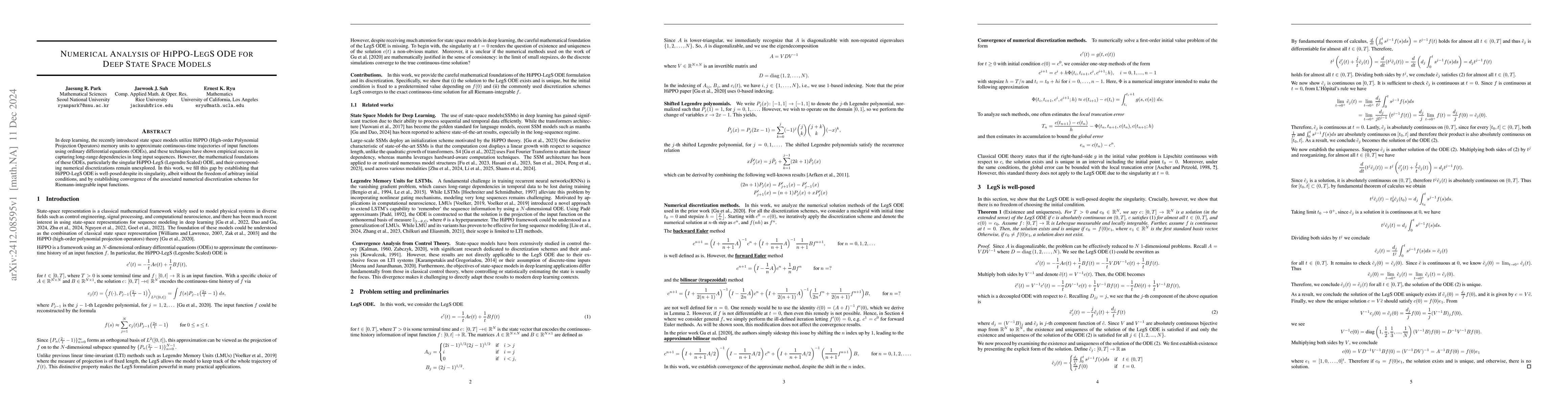 Thumbnail for Numerical Analysis of HiPPO-LegS ODE for Deep State Space Models
